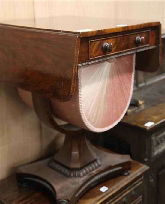 A William IV mahogany work table W.47cm